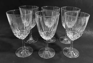 Set Of 6 Crystal Wine Glasses Crystal 6.  5 " Holds 8 Oz To Top