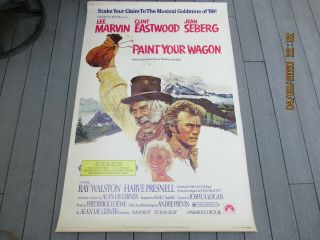 Vintage 1969 " Paint Your Wagon " Motion Picture Movie Promotion Poster