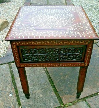Antique Inlaid Anglo/ Indian Side Table