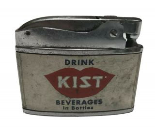 Vintage Vulcan Advertising Lighter Kist Beverages Made In Japan