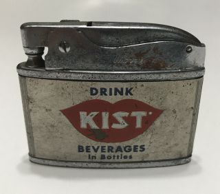 Vintage Vulcan Advertising Lighter Kist Beverages Made in Japan 2