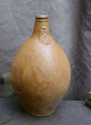 Quality 17th Century German Rearen Stoneware Bellarmine Found In Amsterdam
