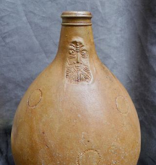 quality 17th Century German Rearen stoneware Bellarmine found in Amsterdam 3