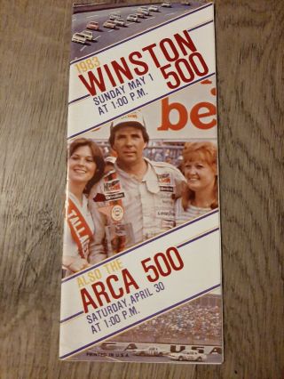 Vintage Nascar 1983 Talladega Winston 500 Ticket Brochure Richard Petty Win