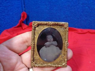 Vintage Mother Hiding Face & Child Post Mortem Tintype Photograph I - 1