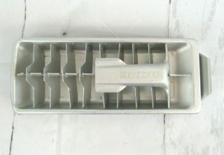 Vintage Frigidaire Quickube Aluminum Metal Ice Cube Tray Lift Handle 20 Cubes