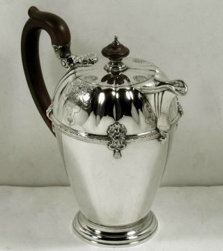 English Sterling Coffee Pot 1951 Queen Anne