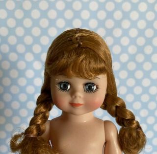 Madame Alexander 7½ " Nude Doll To Dress With Red Braided Hair & Blue Eyes Flaw