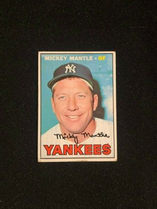 1967 Mickey Mantle Topps 150 York Yankees Hof (dmb)