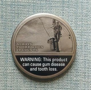 Red Seal Tobacco Tin Lid Limited Edition Always There When It Counts Lineman