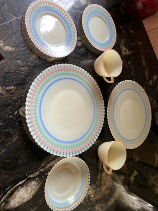 McBeth - Evans Cremax Petalware Antique Glassware Dishes 1930’s - 1940’s 2