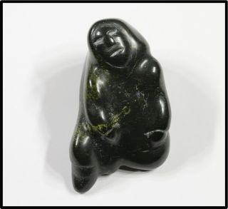 Vintage Carved Stone Figure Inuit Art Canada Eskimo Mid 20th Century 3