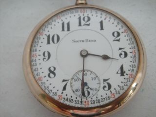 223 The Studebaker South Bend - 17J adjusted 5 pos 16s pocket watch South Bend Cs 3