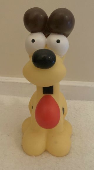 Vintage Odie The Dog From Garfield Hard Plastic Piggy Bank 1983 Kat 