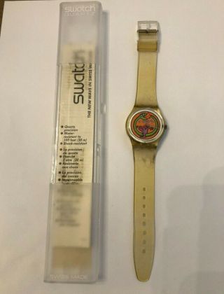 Rare Vintage Keith Haring Swatch Serpent Gz102 1986 Limited Edition With Case