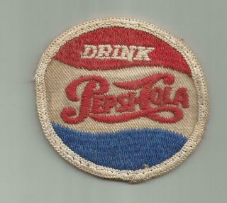 Vintage Drink Pepsi Cola Patch Red White Blue Delivery Drivers Sewn 2 1/2 Inches