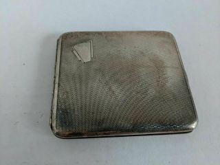 Antique Vintage Silver Tone Metal Cigarette Case Made In England (cfs)