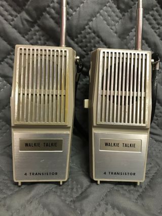 Vintage Transceiver Model Wt401b - 4 Transistor Walkie Talkie And.
