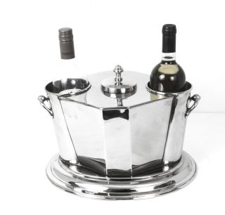 Silver Plated Art Deco Style Wine Cooler Ice Bucket