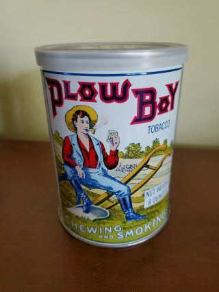 Vintage Plow Boy Chewing & Smoking Tobacco Tin 8 Oz.  Can