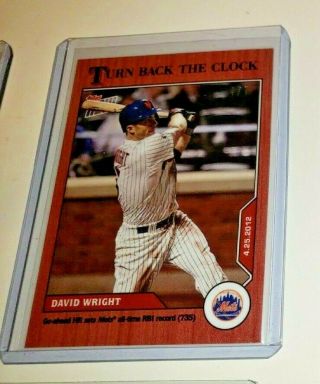 David Wright 2020 Topps Now Turn Back The Clock 26 CHERRY Parallel 7/7 2