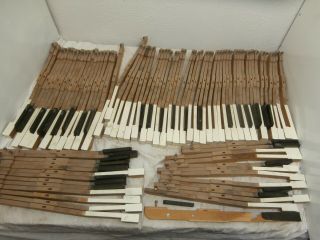 Set Of 88 Vintage Piano Keys Steampunk Arts Crafts Repurpose Refurbish 1