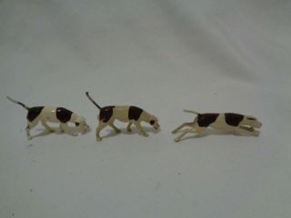 Vintage Britains Fox Hunt Hunting Hounds Hound Dogs Lead Toys