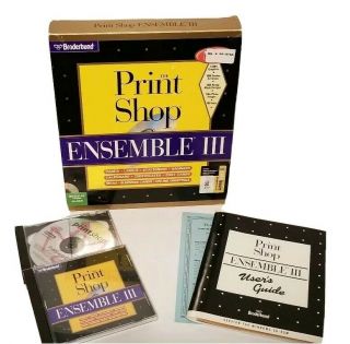 Vintage Software - Macintosh - Printe Shop Deluxe Cd Ensemble - 1994 3 Cd 