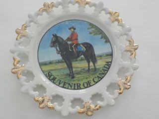 Vintage Esd Souvenir Of Canada Hand Painted Plate Made In Japan Rcmp