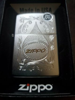 Zippo Windproof Lighter With Engravings And Engraved Zippo Logo