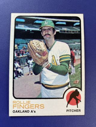 1973 Topps 84 Rollie Fingers Hof Oakland A’s Awesome Centering