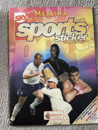 Complete Merlin Sky Sports 1996 Album - Vgc (rare Mike Tyson Rookie Stickers)