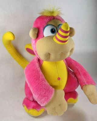 1985 Wuzzles Rhinokey 11 " Plush Disney Hasbro Softies Rhino Monkey Vintage Pink