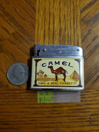Vintage Camel Flat Cigarettes Lighter Crown Design Have A Real Cigarette