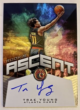 Trae Young 2018 - 19 Chronicles Rookie Ascent Autograph ’d /99 Rc Hawks