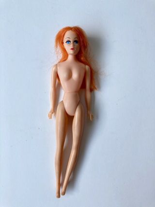 Vintage 1960s Barbie Bild Lilli Doll Clone Empire Made Rooted Lashes Red Hair