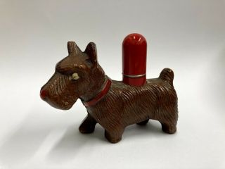 Vtg Strikalite Scottie Dog Scottish Terrier Figural Lighter Mid - Century Syroco