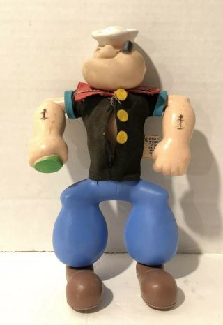 Vintage Popeye The Sailor Man Plastic Doll D29