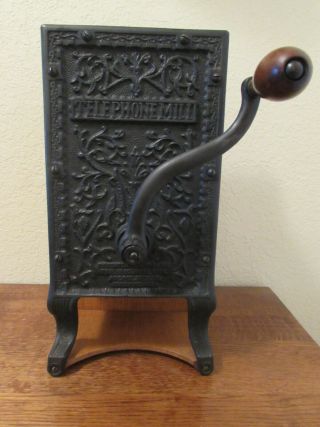 Antique Arcade Telephone Mill Coffee Grinder