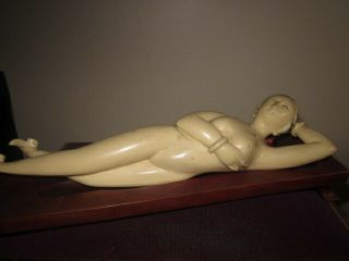 Chinese Antique Medicine Nude Doctor Lady Figure 9 "