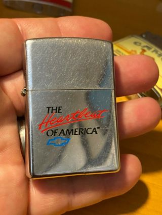 Zippo Chevy Chevrolet Gm Heartbeat Of America Cigarette Lighter