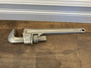 Vintage Schick 1/2” - 1.  5” 14 " Inch Aluminum Pipe Wrench Steel Jaws