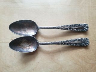 2 Antique,  Vintage Collectible Spoons 6 " 1847 Rogers Bros.  A1 Silver Plate