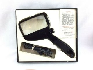 Vintage Bausch & Lomb Illuminated Rectangular Reader Magnifier Box Bulb