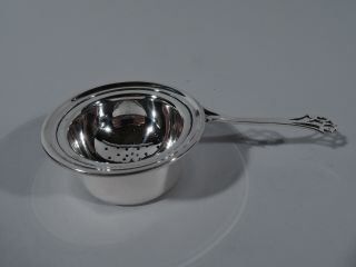 Cartier Tea Strainer On Stand - 34s Currier & Roby - American Sterling Silver