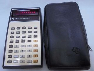 Texas Instruments Ti Business Analyst I Calculator In Case Vintage Red Led