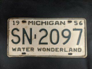 1956 Michigan License Plate Man Cave Vintage Sn - 2097 Garage Decor