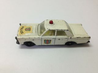Vintage Matchbox Lesney 55/59 Ford Galaxie Police Car - Made In England