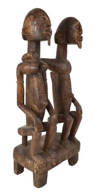 Dogon Tellem Pair Statue Mali Custom Stand African Art