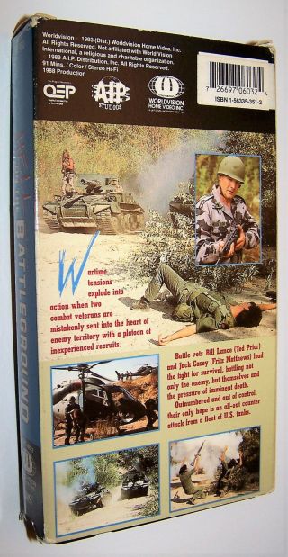 Vintage 1988 Hell On The Battleground VHS Video Cassette - Cult Favorite - 3